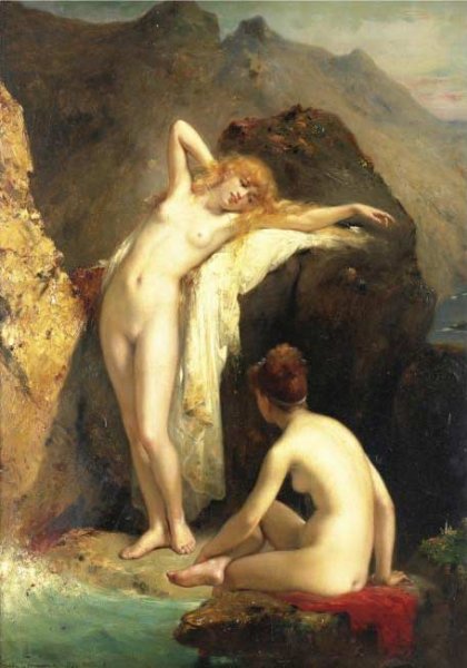 Main Product Photo of Les Baigneuses Painting by Pierre Oliver Joseph Coomans