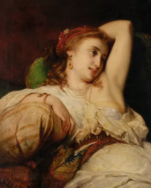 Odalisque painting by Pierre Oliver Joseph Coomans