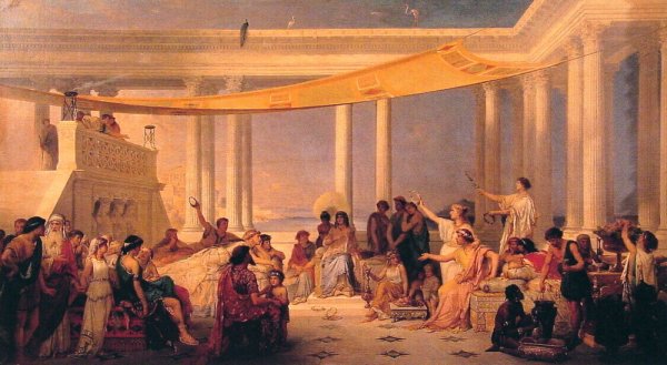 Main Product Photo of Sappho at Mitylene Painting by Pierre Oliver Joseph Coomans
