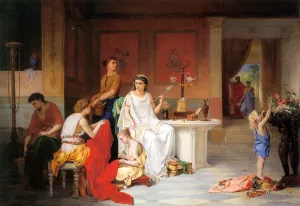 The Last Hour of Pompei by Pierre Oliver Joseph Coomans Oil Painting