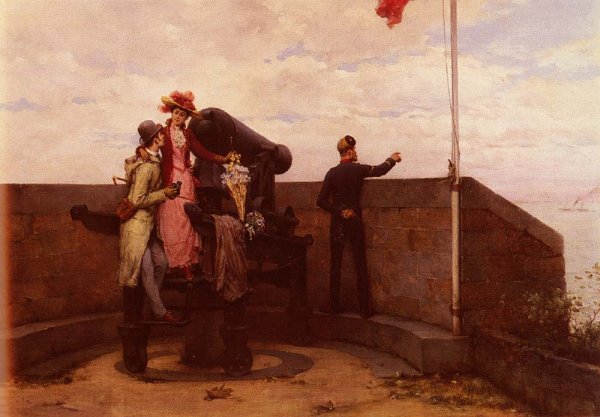 A Wedding Tour by Pierre Outin - Hand-Painted Oil Painting Reproduction
