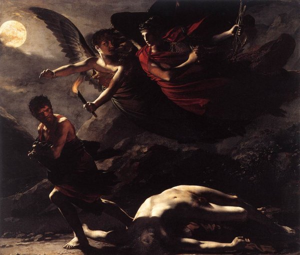 Justice and Divine Vengeance Pursuing Crime by Pierre-Paul Prud Hon - Hand-Painted Oil Painting Reproduction