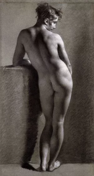 Nude Viewed from Behind by Pierre-Paul Prud Hon - Oil Painting Reproduction
