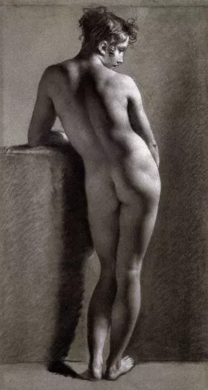 Nude Viewed from Behind Oil painting by Pierre-Paul Prud Hon