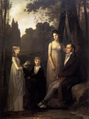Rutger Jan Schimmelpenninck with His Wife and Children by Pierre-Paul Prud Hon - Oil Painting Reproduction