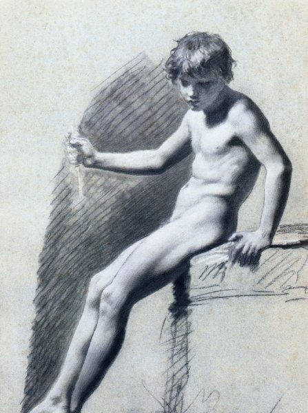 Main Product Photo of Seated Nude Figure Painting by Pierre-Paul Prud Hon