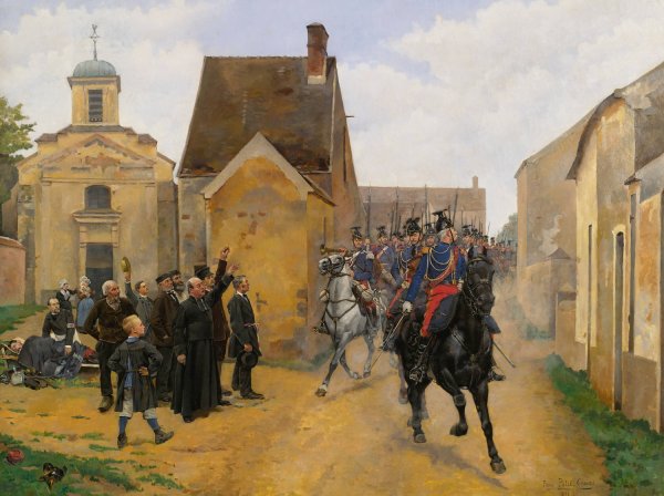 Main Product Photo of The Regiment's Triumphal Return  Painting by Pierre Petit-Gerard