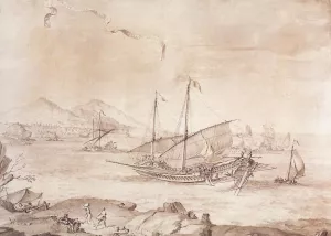 Ship at Marseille Oil painting by Pierre Puget
