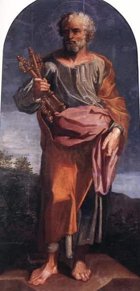 St Peter Holding the Key of the Paradise by Pierre Puget Oil Painting