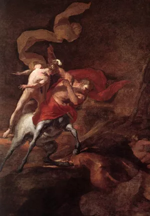 The Education of Achilles by Chiron by Pierre Puget Oil Painting