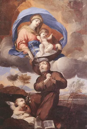 Virgin Giving the Scapular to St Simon Stock Oil painting by Pierre Puget
