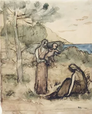 Fisherman's Family by Pierre Puvis De Chavannes Oil Painting