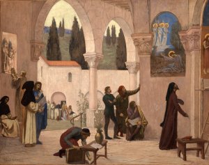Inspiration Chretienne by Pierre Puvis De Chavannes Oil Painting