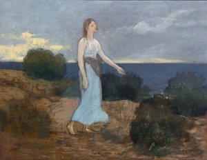 La Fee Aux Greves by Pierre Puvis De Chavannes Oil Painting