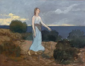 La Fee Aux Greves by Pierre Puvis De Chavannes Oil Painting