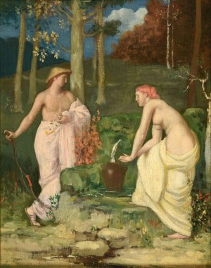 La Source by Pierre Puvis De Chavannes Oil Painting
