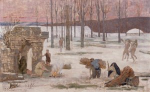 L'Hiver, esquisse pour l'Hotel de Ville de Paris by Pierre Puvis De Chavannes Oil Painting