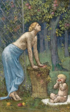 Recolte des Pommes by Pierre Puvis De Chavannes Oil Painting