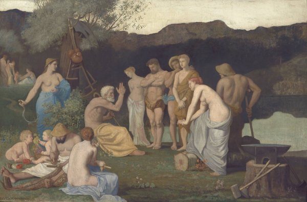 Rest  by Pierre Puvis De Chavannes - Hand-Painted Oil Painting Reproduction