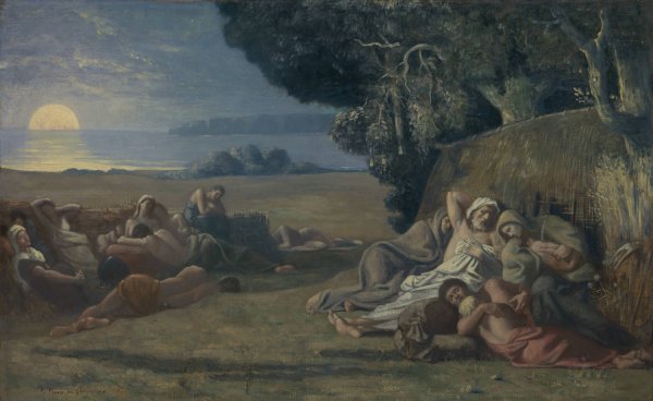 Sleep  by Pierre Puvis De Chavannes - Hand-Painted Oil Painting Reproduction