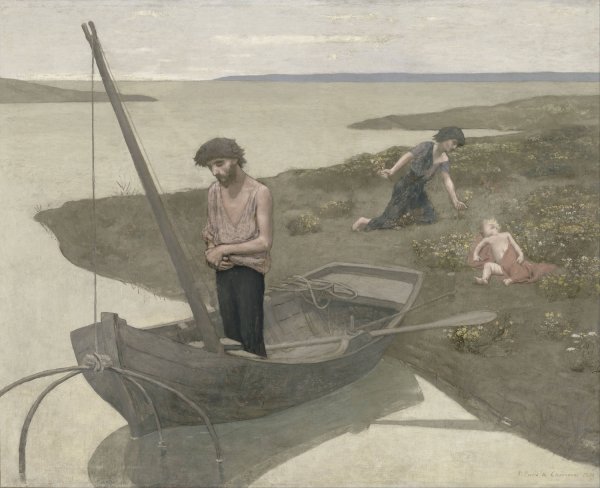 The Poor Fisherman by Pierre Puvis De Chavannes - Hand-Painted Oil Painting Reproduction