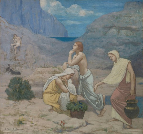 The Shepherd's Song  by Pierre Puvis De Chavannes - Hand-Painted Oil Painting Reproduction