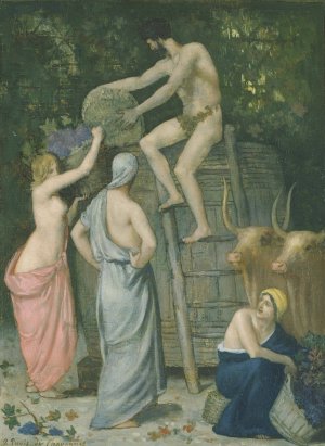 The Wine Press by Pierre Puvis De Chavannes Oil Painting