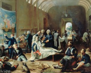 Une ambulance en 1814, pendant la campagne de France by Pierre Roch Vigneron Oil Painting