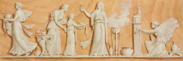 Overdoor Painting II  by Pierre Rousseau - Hand-Painted Oil Painting Reproduction