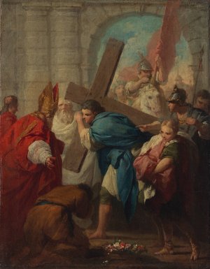 The Emperor Heraclius Carrying the Cross by Pierre Subleyras Oil Painting