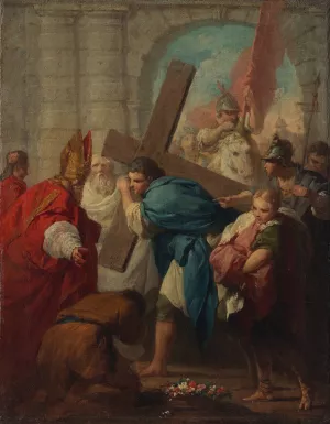 The Emperor Heraclius Carrying the Cross by Pierre Subleyras Oil Painting