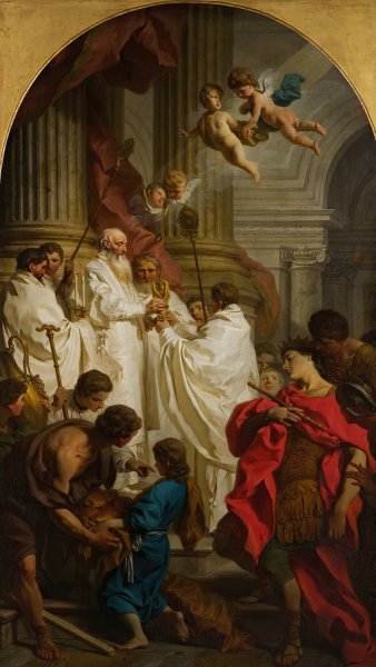 Main Product Photo of The Mass of Saint Basil  Painting by Pierre Subleyras