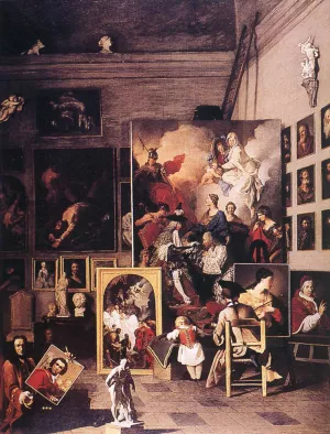 The Studio of the Painter by Pierre Subleyras Oil Painting