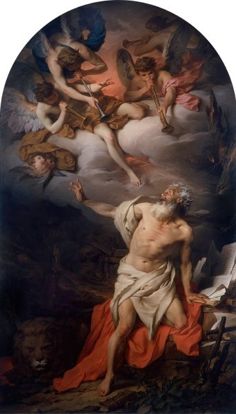 Main Product Photo of Vision of St. Jerome  Painting by Pierre Subleyras