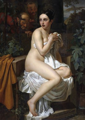 Susanna and the Elders by Pierre Van Hanselaere Oil Painting