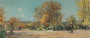 La terrasse du lycee Michelet by Pierre Vauthier Oil Painting