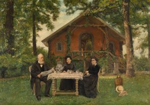 The Family Cuperus by Piet Verhaert Oil Painting