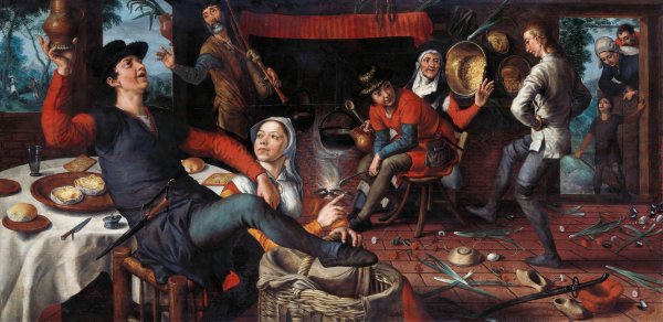 The Egg Dance  by Pieter Aertsen - Hand-Painted Oil Painting Reproduction