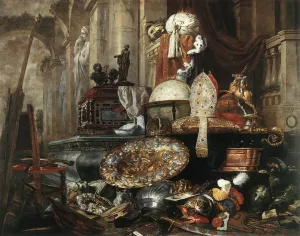 Large Vanitas Still-Life Oil painting by Pieter Boel