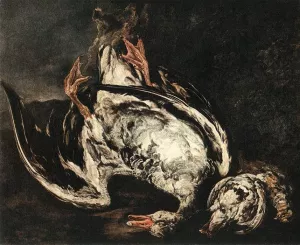 Still-Life with Dead Wild-Duck by Pieter Boel - Oil Painting Reproduction