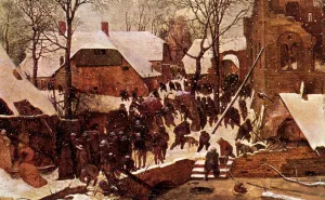 Adoration of the Kings in the Snow Oil painting by Pieter Bruegel The Elder