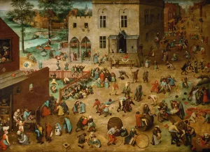 Children's Games by Pieter Bruegel The Elder Oil Painting