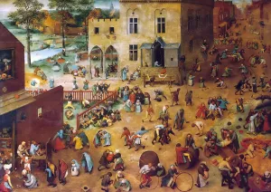 Children's Games painting by Pieter Bruegel The Elder