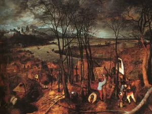 Gloomy Day by Pieter Bruegel The Elder - Oil Painting Reproduction