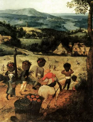 Haymaking Detail by Pieter Bruegel The Elder - Oil Painting Reproduction