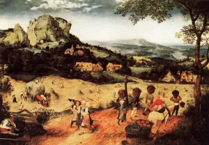 Haymaking July by Pieter Bruegel The Elder Oil Painting