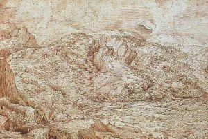 Landscape of the Alps by Pieter Bruegel The Elder Oil Painting