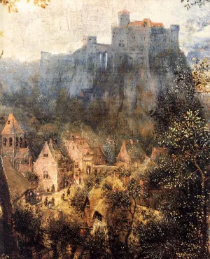 Magpie on the Gallow Detail Oil painting by Pieter Bruegel The Elder
