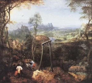 Magpie on the Gallow painting by Pieter Bruegel The Elder