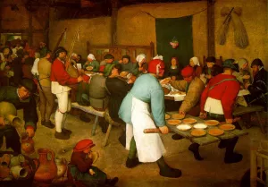 Peasant Wedding by Pieter Bruegel The Elder - Oil Painting Reproduction